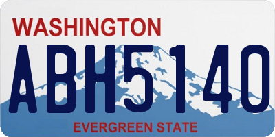 WA license plate ABH5140