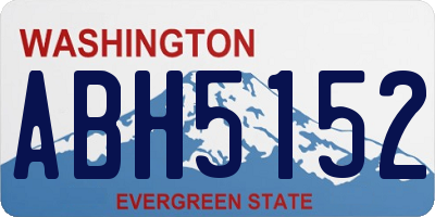 WA license plate ABH5152