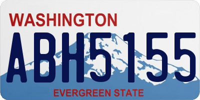 WA license plate ABH5155