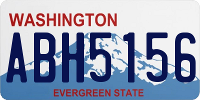 WA license plate ABH5156