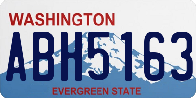 WA license plate ABH5163