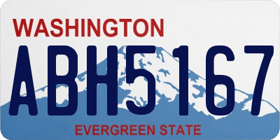 WA license plate ABH5167