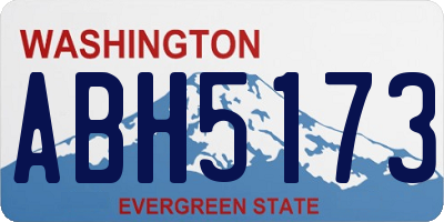 WA license plate ABH5173