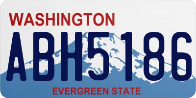 WA license plate ABH5186