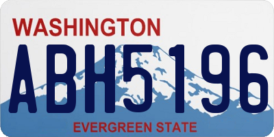 WA license plate ABH5196