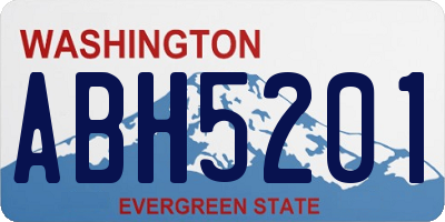 WA license plate ABH5201