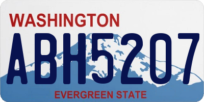 WA license plate ABH5207