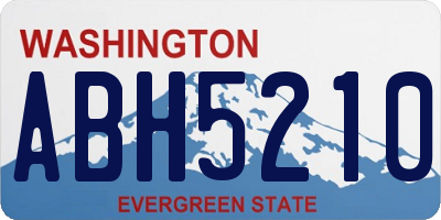 WA license plate ABH5210