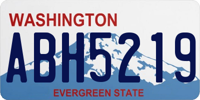 WA license plate ABH5219