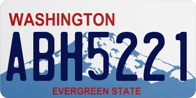 WA license plate ABH5221