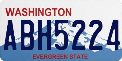 WA license plate ABH5224