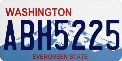 WA license plate ABH5225