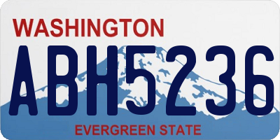 WA license plate ABH5236