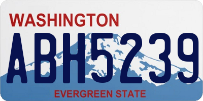 WA license plate ABH5239