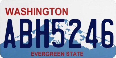 WA license plate ABH5246