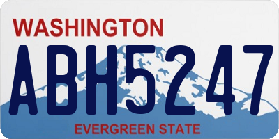 WA license plate ABH5247