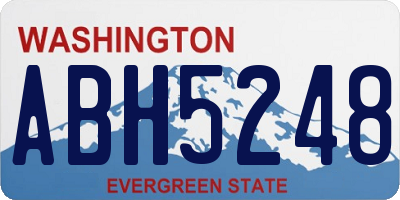 WA license plate ABH5248