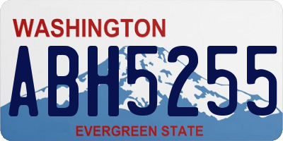 WA license plate ABH5255