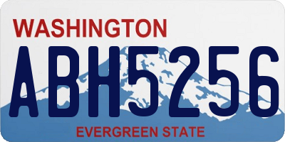 WA license plate ABH5256
