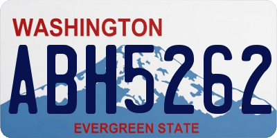 WA license plate ABH5262