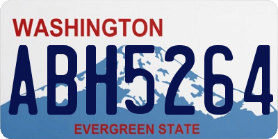 WA license plate ABH5264
