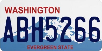 WA license plate ABH5266