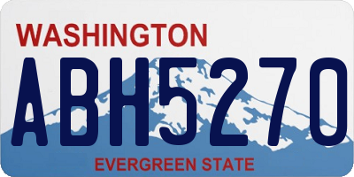 WA license plate ABH5270