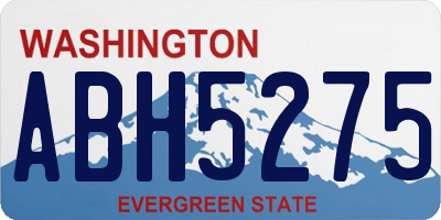 WA license plate ABH5275