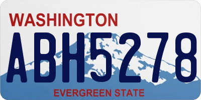 WA license plate ABH5278