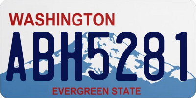 WA license plate ABH5281