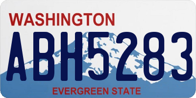 WA license plate ABH5283