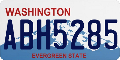WA license plate ABH5285