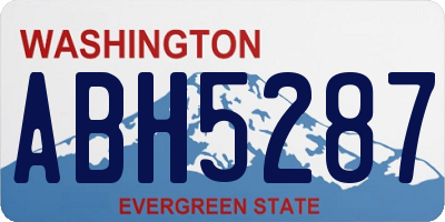 WA license plate ABH5287