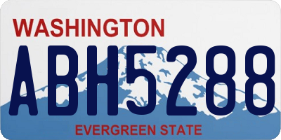 WA license plate ABH5288
