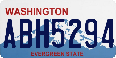 WA license plate ABH5294
