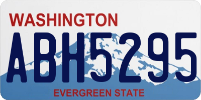 WA license plate ABH5295
