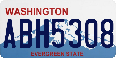 WA license plate ABH5308