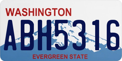 WA license plate ABH5316