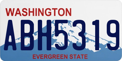 WA license plate ABH5319