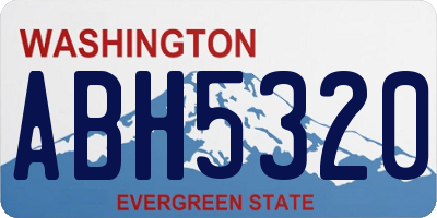 WA license plate ABH5320