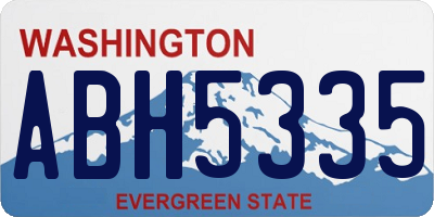WA license plate ABH5335
