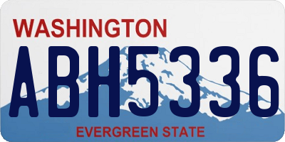 WA license plate ABH5336