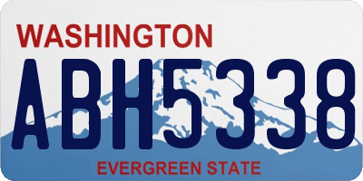 WA license plate ABH5338