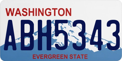 WA license plate ABH5343
