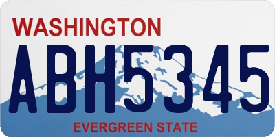 WA license plate ABH5345