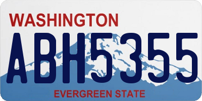 WA license plate ABH5355