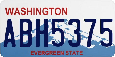 WA license plate ABH5375