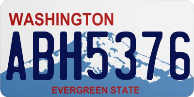 WA license plate ABH5376