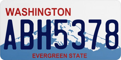 WA license plate ABH5378