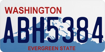 WA license plate ABH5384